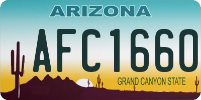 AZ license plate AFC1660
