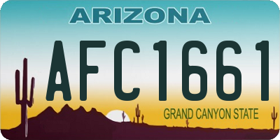 AZ license plate AFC1661