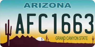 AZ license plate AFC1663