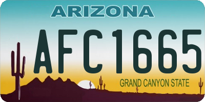 AZ license plate AFC1665