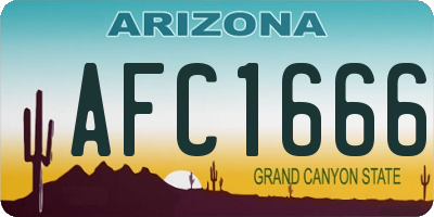 AZ license plate AFC1666