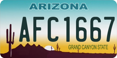 AZ license plate AFC1667