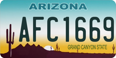 AZ license plate AFC1669