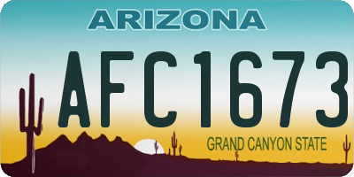 AZ license plate AFC1673