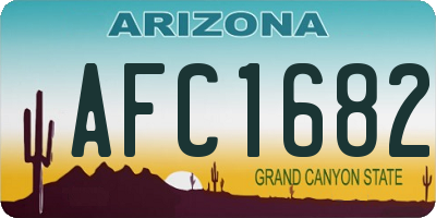 AZ license plate AFC1682