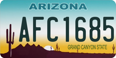 AZ license plate AFC1685