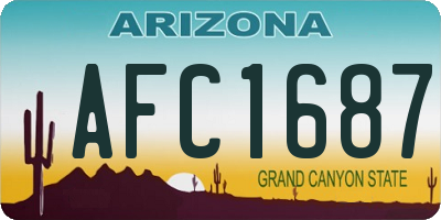 AZ license plate AFC1687