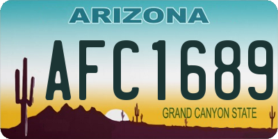 AZ license plate AFC1689