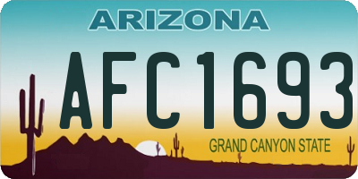 AZ license plate AFC1693