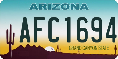 AZ license plate AFC1694