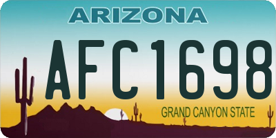 AZ license plate AFC1698