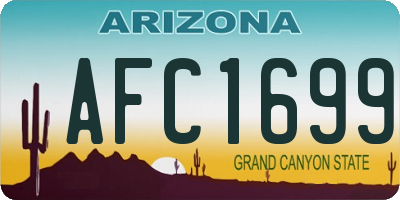 AZ license plate AFC1699