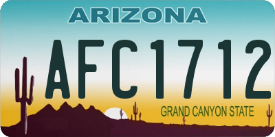 AZ license plate AFC1712
