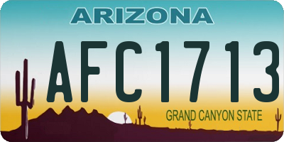 AZ license plate AFC1713
