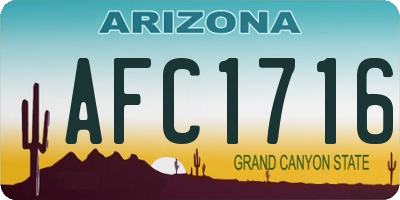 AZ license plate AFC1716