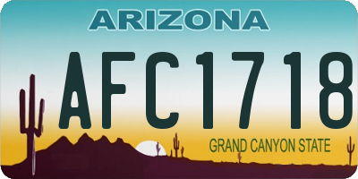 AZ license plate AFC1718