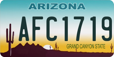 AZ license plate AFC1719