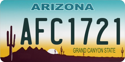 AZ license plate AFC1721