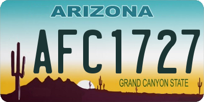 AZ license plate AFC1727