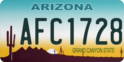 AZ license plate AFC1728
