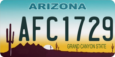 AZ license plate AFC1729