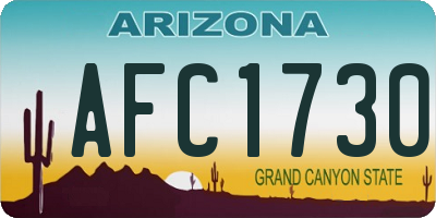AZ license plate AFC1730