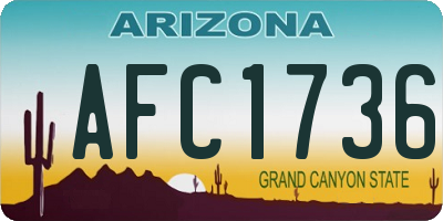 AZ license plate AFC1736