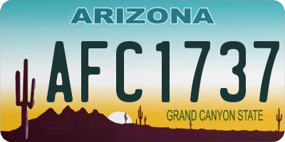AZ license plate AFC1737