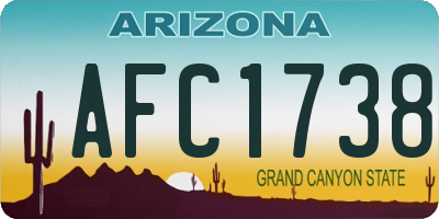 AZ license plate AFC1738