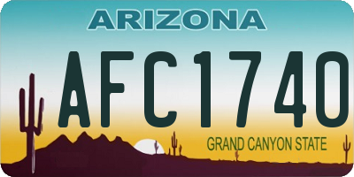 AZ license plate AFC1740