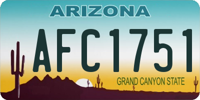 AZ license plate AFC1751