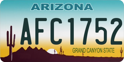 AZ license plate AFC1752