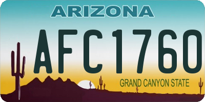 AZ license plate AFC1760