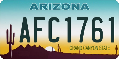 AZ license plate AFC1761