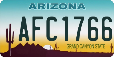 AZ license plate AFC1766