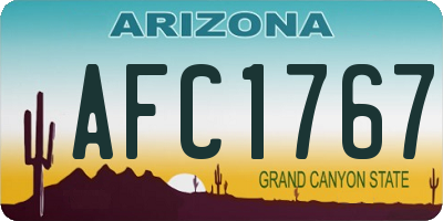 AZ license plate AFC1767
