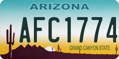 AZ license plate AFC1774