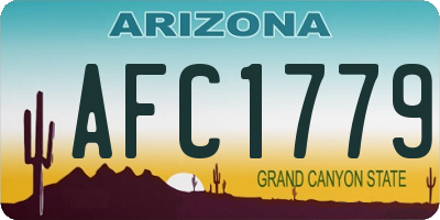 AZ license plate AFC1779