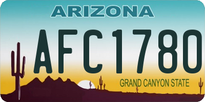 AZ license plate AFC1780