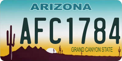 AZ license plate AFC1784