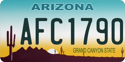 AZ license plate AFC1790