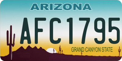 AZ license plate AFC1795