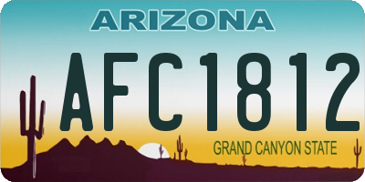 AZ license plate AFC1812