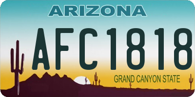 AZ license plate AFC1818