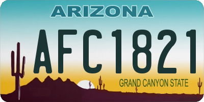 AZ license plate AFC1821