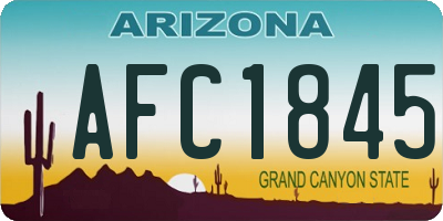 AZ license plate AFC1845