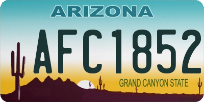 AZ license plate AFC1852