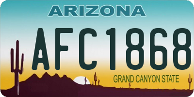 AZ license plate AFC1868