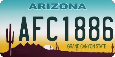 AZ license plate AFC1886
