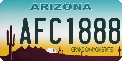 AZ license plate AFC1888